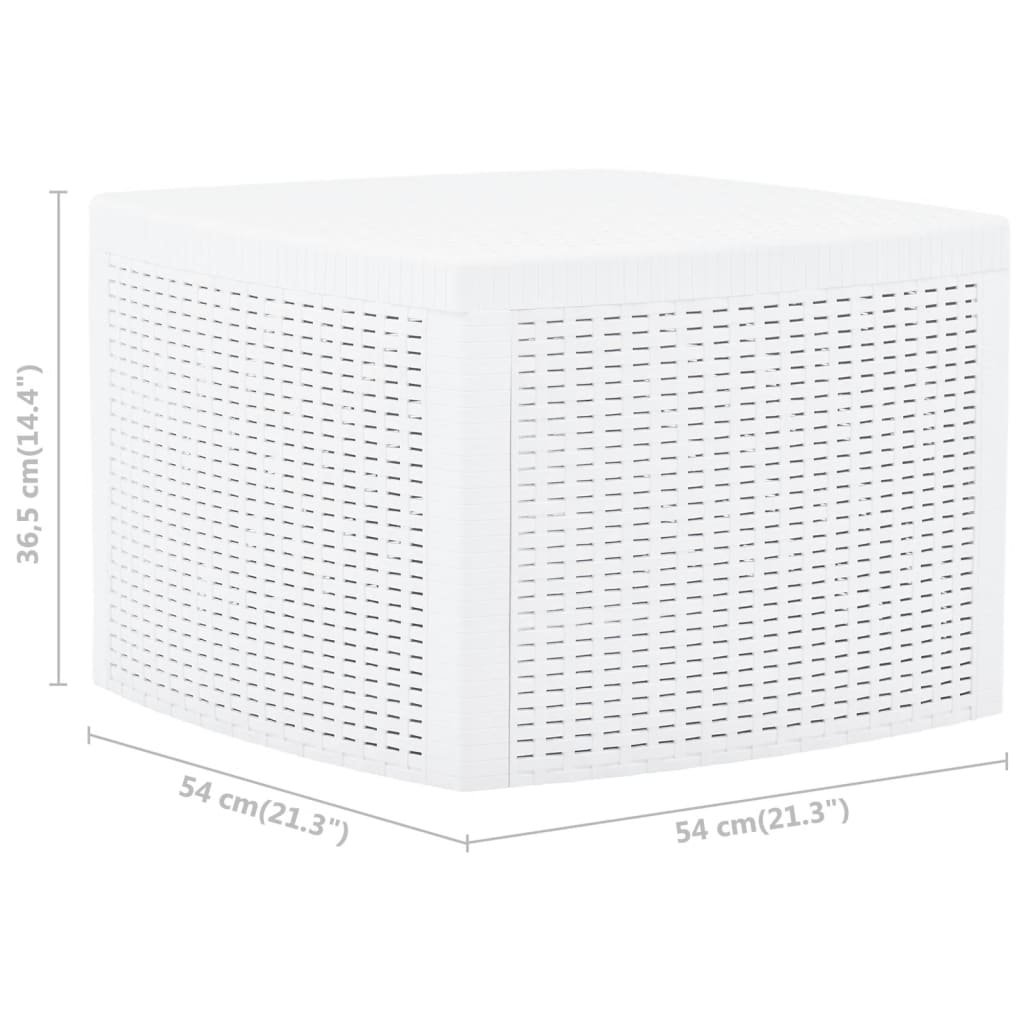 Beistelltisch Weiss 54×54×36,5 cm Kunststoff